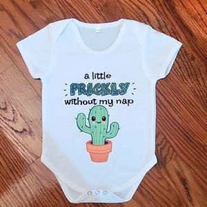 Baby onesie - boho cactus boy girl prickly without my nap funny baby shower gift